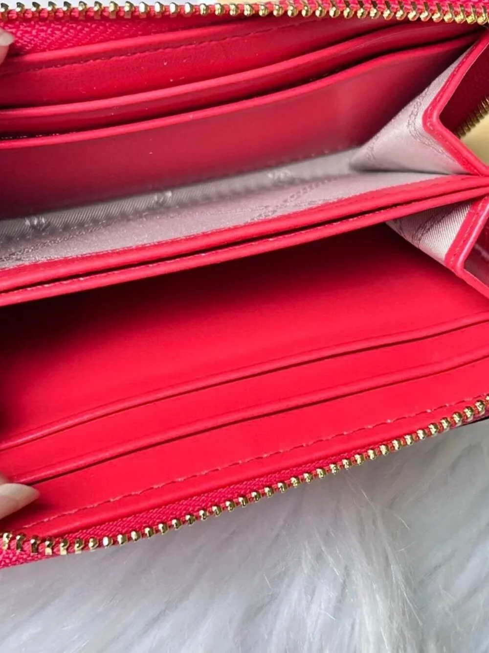New Michael Kors Jet Set Zip Around Card Case/Small Wallet~Sangria Color